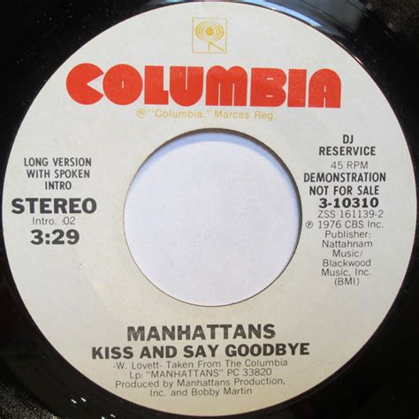 Manhattans - Kiss And Say Goodbye (1976, Vinyl) | Discogs