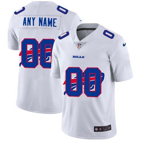 Nike Buffalo Bills Customized White Team Big Logo Vapor Untouchable Limited Jersey