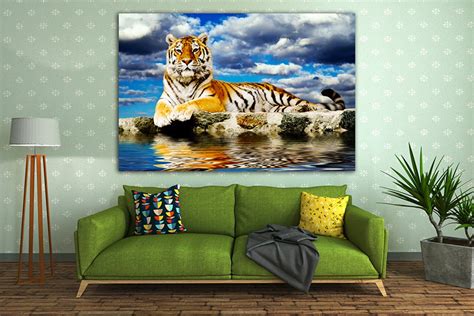 Tiger canvas set Tiger art Tiger print Animal decor Tiger | Etsy