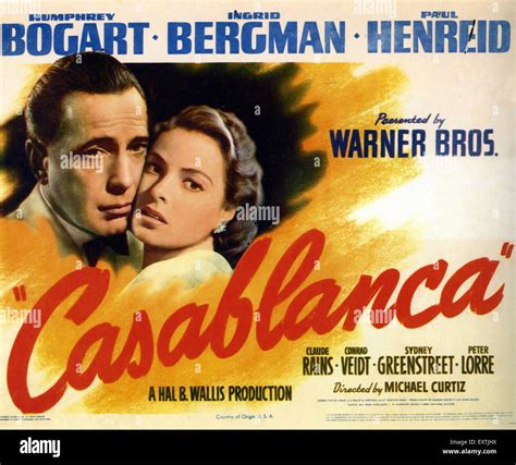 1940s USA Casablanca Film Poster Stock Photo - Alamy