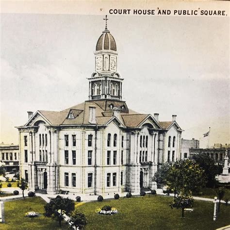 The 1889 Fannin County Courthouse as it was originally designed. The courthouse was rebuilt ...