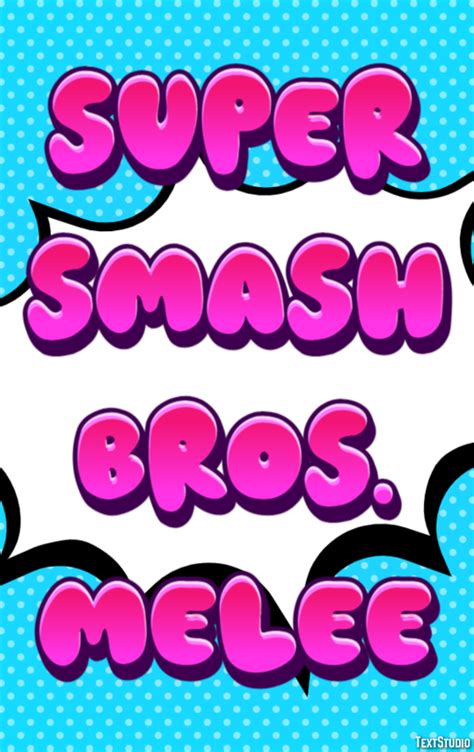 Super Smash Bros. Melee Text Effect and Logo Design Videogame