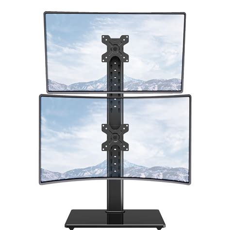 MOUNTUP Vertical Dual Monitor Stand, Stack Two Screens up to 32 inches ...