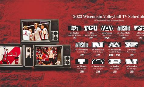 Volleyball Announces Tv Schedule | Wisconsin Badgers - VCP Volleyball