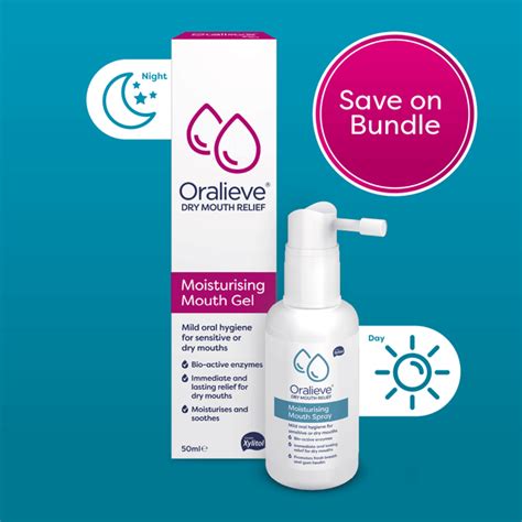 Oralieve Dry Mouth Relief Day & Night Pack including moisturising mouth spray and gel | Oralieve