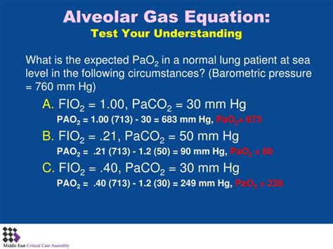 PPT - Alveolar Gas Equation PowerPoint Presentation - ID:2417510