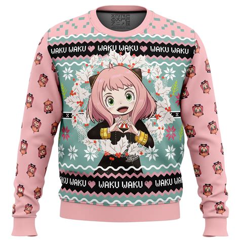 Anya Forger Waku Waku Spy x Family Ugly Christmas Sweater