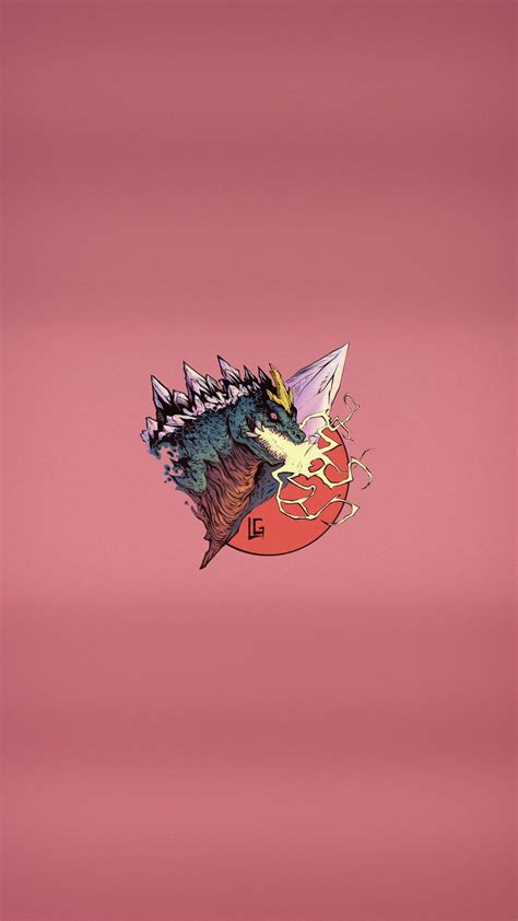 Godzilla Minimalist Wallpaper : Godzilla wallpaper, creature, infographics, running, art and craft.