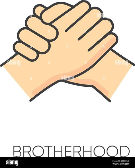 Brotherhood RGB color icon. Strong friendship, interpersonal bond, Friendly relationship between ...