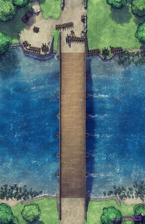 The Old North Bridge (22x34) | Miscellanea Tabletop Battlemaps | Fantasy city map, Dnd world map ...