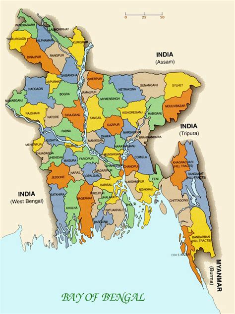 Detailed Map Of Bangladesh - Arlena Nataline