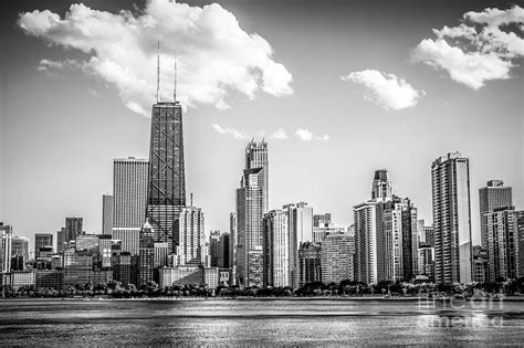 Chicago Skyline Picture in Black and White Photograph by Paul Velgos - Pixels