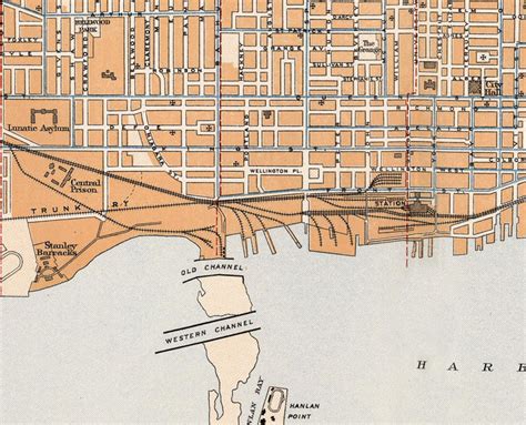 Old Map of Toronto Canada 1915 Vintage Map Wall Map Print - VINTAGE ...