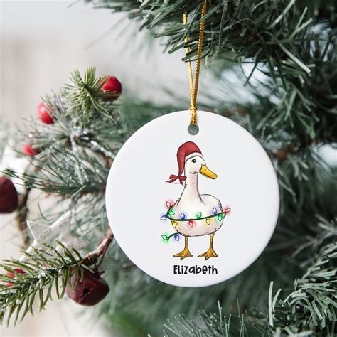 Personalized Christmas Duck Ornaments 2022 Christmas Gift Christmas Lights Gifts for Her Gifts ...