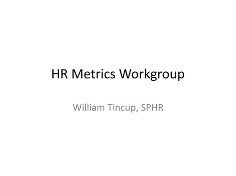 Using Human Capital Metrics | PPT