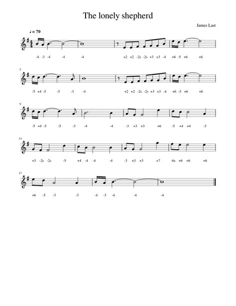 The lonely shepherd Sheet music for Harmonica (Solo) | Musescore.com