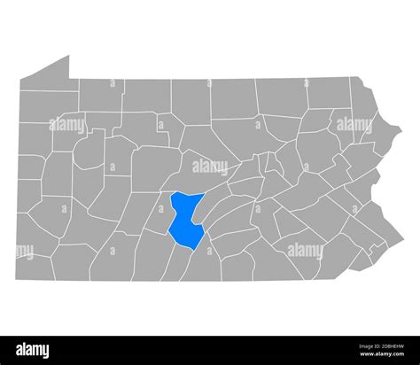 Map of Huntingdon in Pennsylvania Stock Photo - Alamy