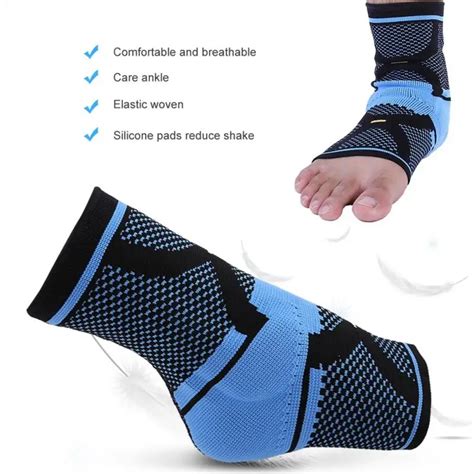 1PCs Breathable Silicone Ankle Protector Support Brace Knitting Ankle ...