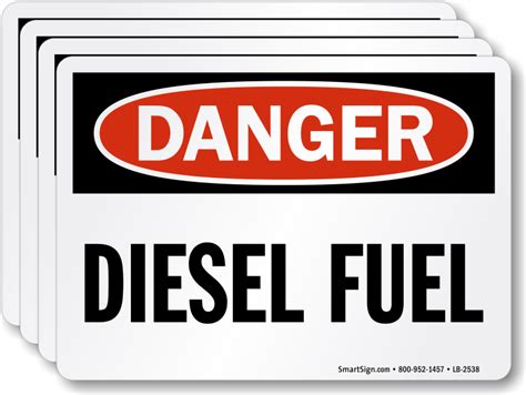 Diesel Fuel Oil Labels