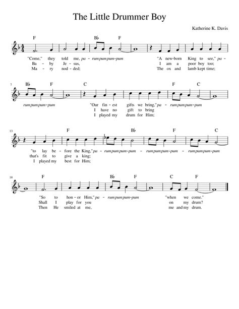 The Little Drummer Boy Sheet music for Piano (Solo) Easy | Musescore.com