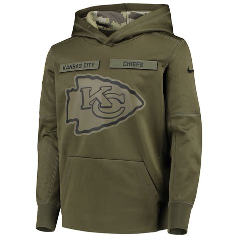 Nike Kansas City Chiefs Youth Green Salute to Service Pullover ...