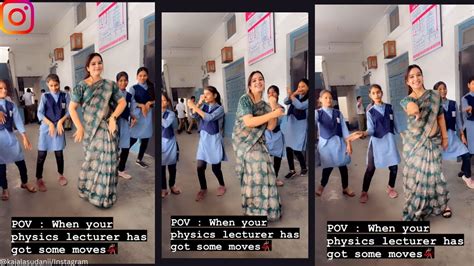 Teacher’s dance with her students to ‘Gulabi Sharara’ goes viral. Watch ...