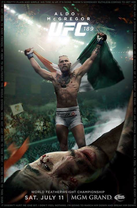 UFC 189 Aldo McGregor poster | Ufc poster, Ufc, Martial arts