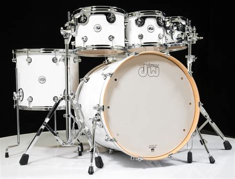 DW Design Series 6pc Drum Set - Gloss White 8/10/12/16/22/14SD