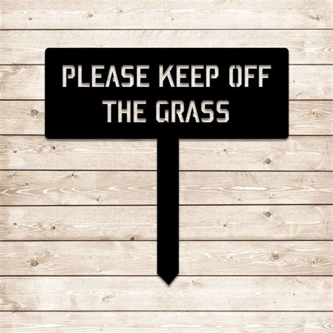 Personalized Please Keep Off The Grass Funny Garden Decorative Custom ...