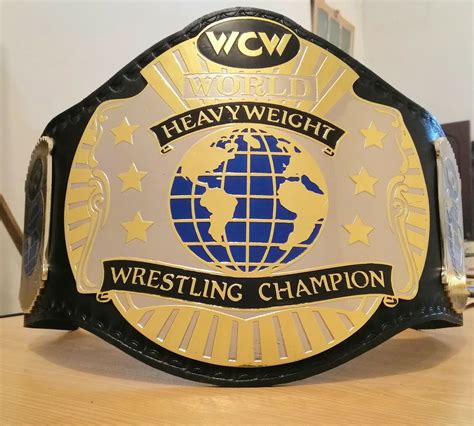 New WCW World Heavyweight Championship Belt Adult Size Dual Gold Plated ...