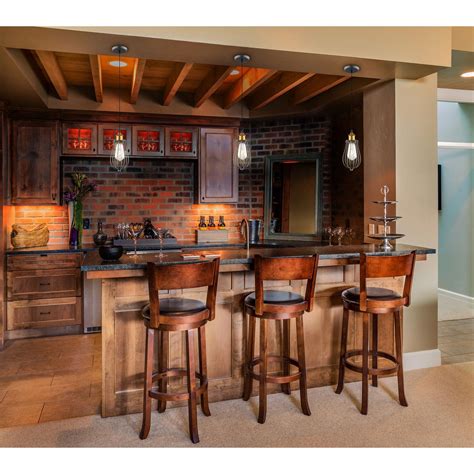 20+ Modern Rustic Basement Bar