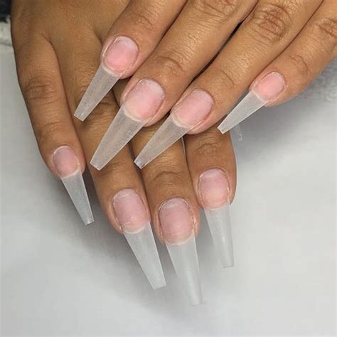 Stiletto Clear Nail Tips - 500 Nails Tip Long Stiletto 10 sizes- Ibett ...