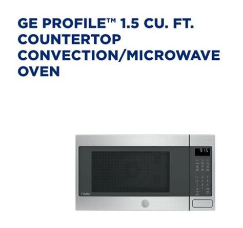 Stainless GE Profile 1.5cuftCountertop Convection/Microwave Oven New Out