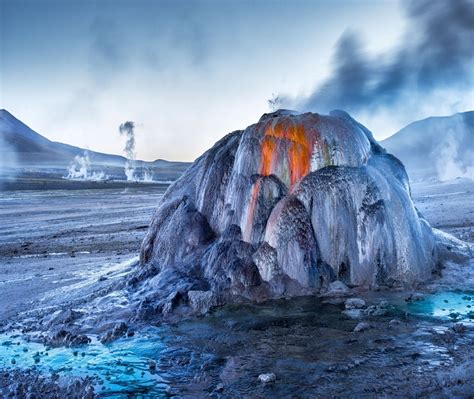 2560x1440 resolution | volcanic mountain, Atacama Desert, Tatio Geyser ...