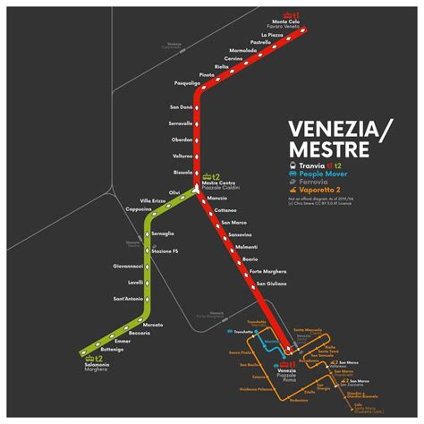 Venice train station map - Venezia train station map (Italy)