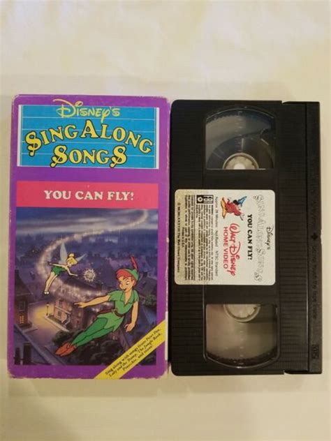 Disneys Sing Along Songs You Can Fly Vhs Video Tape Peter Pan Vtg Rare ...