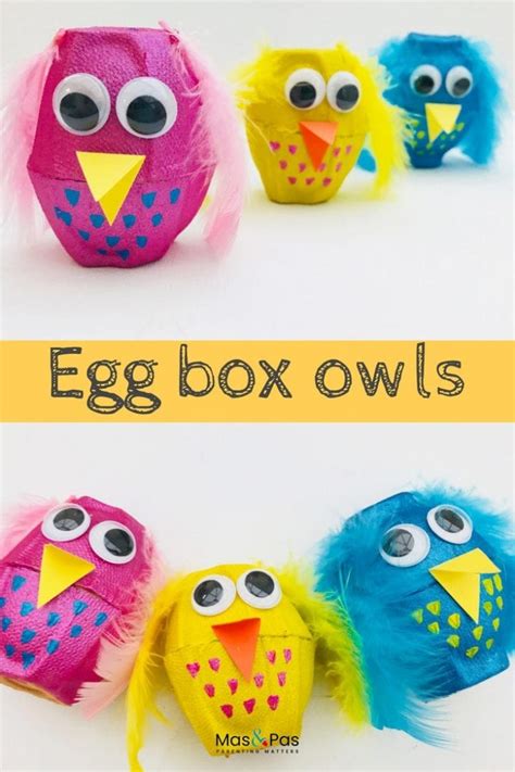 Eggcellent egg carton owls | Arts & Crafts