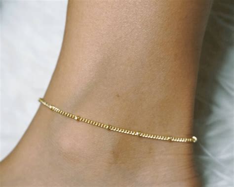 Gold anklet bracelet Ankle bracelet Gold anklet Beaded