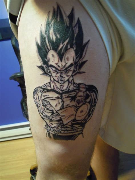 got this Vegeta Tattoo started : dbz