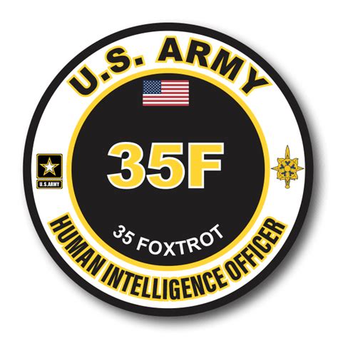 US Army 35F Intelligence Analyst MOS Decal