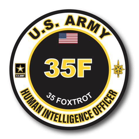 US Army 35F Intelligence Analyst MOS Decal