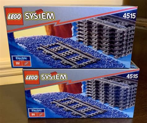 LEGO 9v Train Track 8 Straight Rails 4515 Complete Set 2003 for sale online | eBay