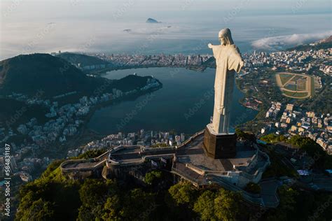 Rio de Janeiro, Brazil - March 21, 2023: Christ the Redeemer statue on top of the Corcovado ...