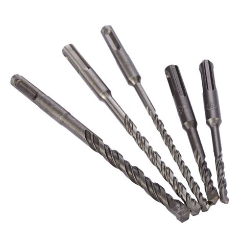 5pcs/set SDS Rotary Hammer Impact Drill Bit Kit Durable SDS+ Drill Bit Assortment 6mm 8mm 6mm ...