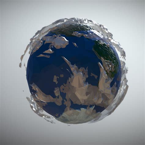 animated Planet Earth 3D Model - FlatPyramid