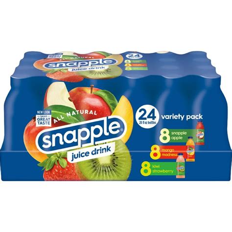 Snapple Juice Variety Pack, 20 Fluid Ounce (Pack of 24) - Walmart.com ...