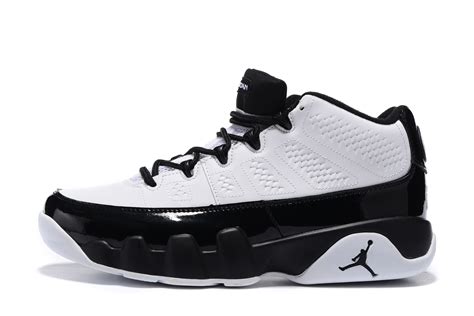 New Air Jordan 9 Retro Low White/Black Men's Basketball Shoes Free Shipping