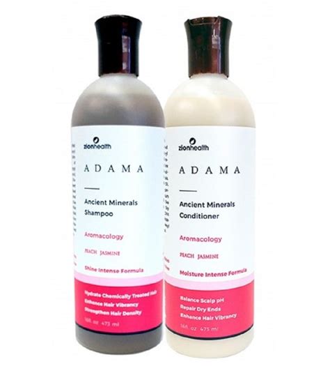 Adama Minerals Shampoo and Conditioner Set 16 oz (Aromacology (Peach ...