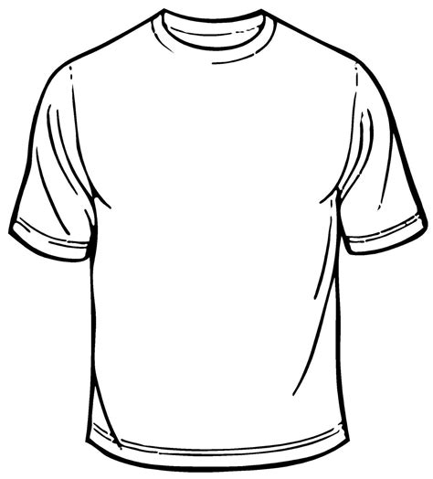 blank t shirt coloring sheet printable | T shirt design template, Blank ...