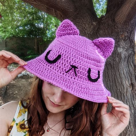 Cat Ears Bucket Hat: Crochet pattern | Ribblr